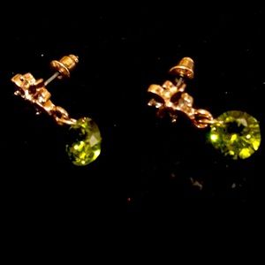 Peridot colored earrings